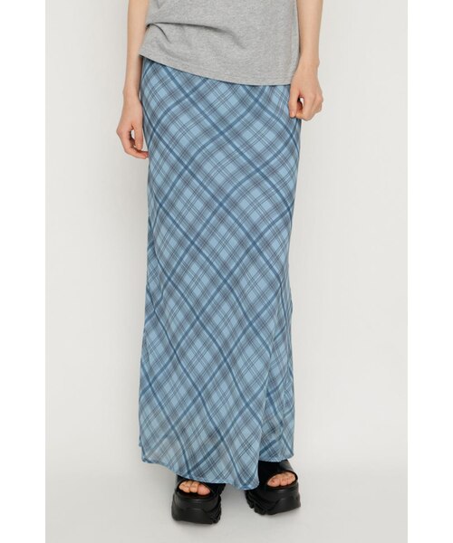 SNSで話題！】SHEER CHECK スカート｜スライの通販｜&mall（アンド