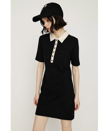BI COLOR COLLAR ショートワンピース