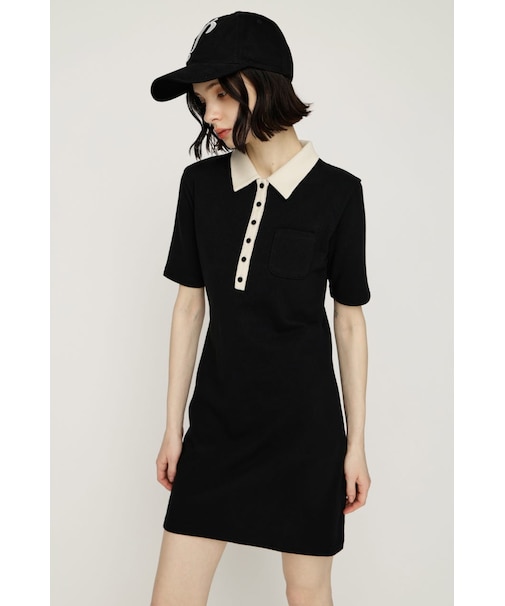 BI COLOR COLLAR ショートワンピース