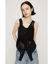 ASYMMETRY PATCHWORK LACE GILET