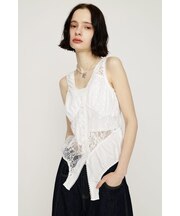 ASYMMETRY PATCHWORK LACE GILET