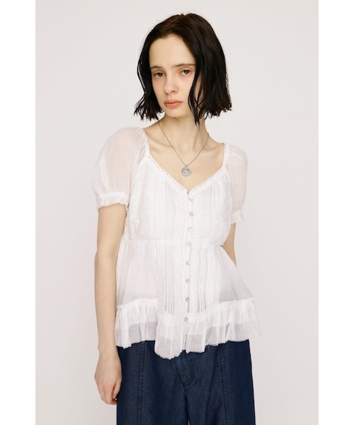 TINY DOTS FRILL ブラウス｜スライの通販｜&mall（アンドモール）三井