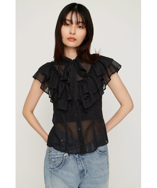FRILL RIBBON ブラウス