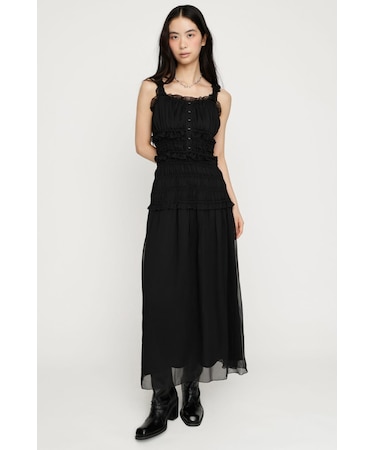 SHIRRING FRILL ドレス
