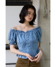 PUFF SLEEVES WOVEN トップス