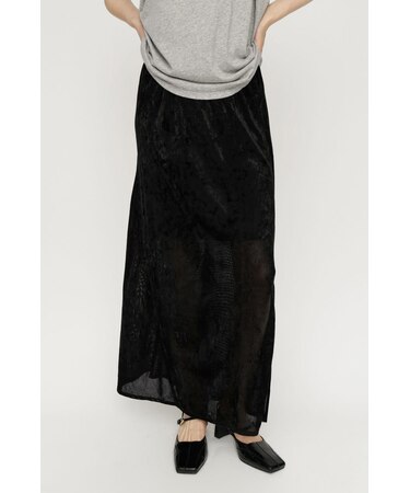 SHEER CHENILLE ロングスカート
