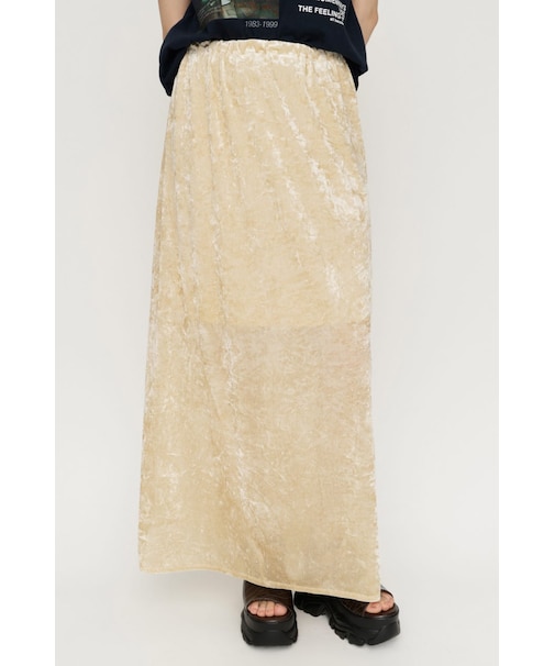 SHEER CHENILLE ロングスカート