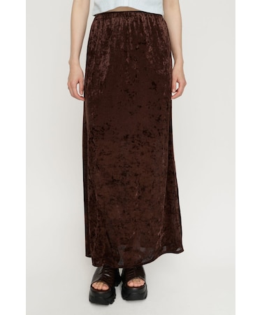 SHEER CHENILLE ロングスカート