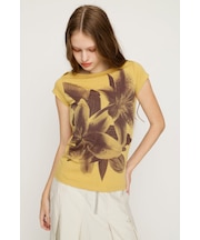 FLOWER PHOTO CAP S/L Tシャツ