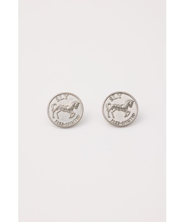 HORSE COIN CHARM ピアス