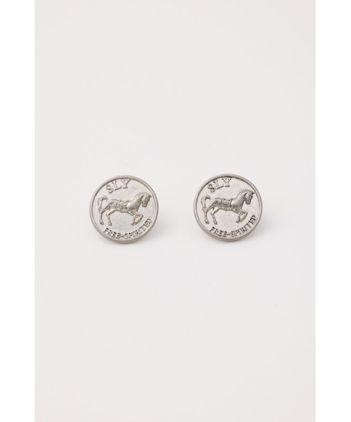 HORSE COIN CHARM ピアス