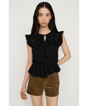 ASYMMETRY SHIRRING トップス