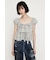 FRILL CUT RIBBON トップス