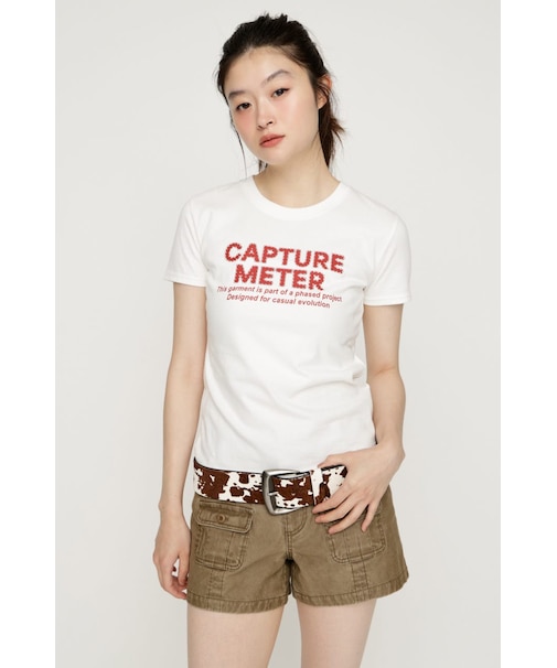 RHINESTONE FRONT LOGO トップス