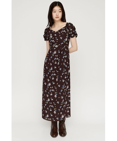 VINTAGE FLOWER ロングワンピース