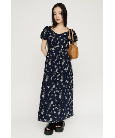 VINTAGE FLOWER ロングワンピース