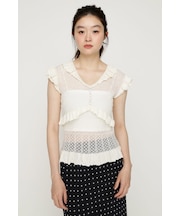 CROCHET FRILL トップス