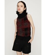 SHAGGY CHECK H/N ニット