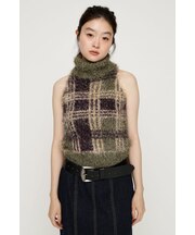 SHAGGY CHECK H/N ニット