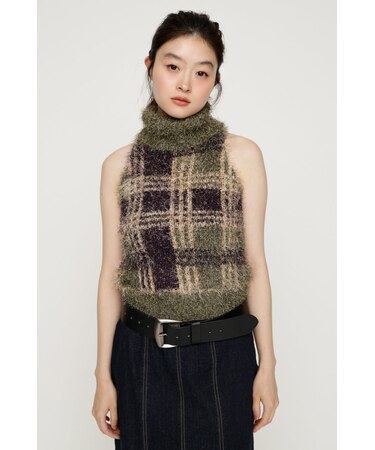 SHAGGY CHECK H／N ニット