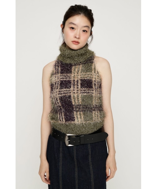 SHAGGY CHECK H／N ニット