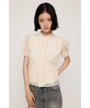 GATHER FRILL H／N PUFF ブラウス