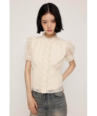 GATHER FRILL H／N PUFF ブラウス