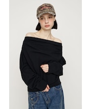 TUCKED OFFSHOULDER トップス