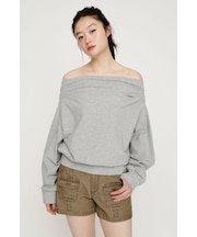 TUCKED OFFSHOULDER トップス