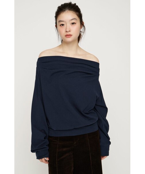 TUCKED OFFSHOULDER トップス