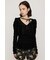 SHEER VELOUR SHIRRING トップス