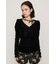 SHEER VELOUR SHIRRING トップス