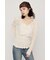 SHEER VELOUR SHIRRING トップス