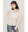 SHEER VELOUR SHIRRING トップス