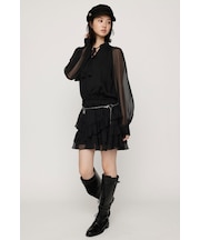 STAND TASSEL FRILL ショートワンピース