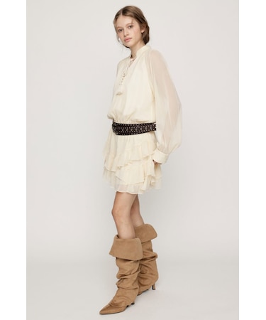 STAND TASSEL FRILL ショートワンピース