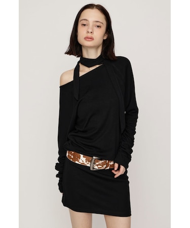 DOLMAN CUT TIE ショートワンピース