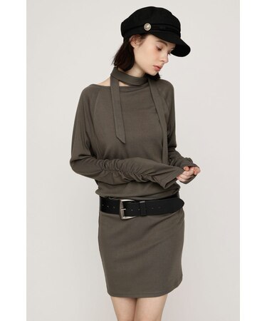 DOLMAN CUT TIE ショートワンピース