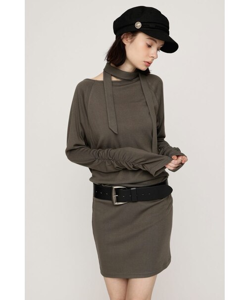 DOLMAN CUT TIE ショートワンピース