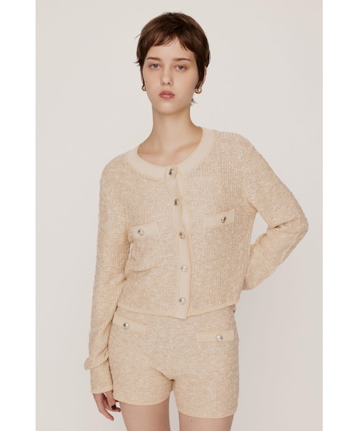 BICOLOR TWEED KNIT トップス