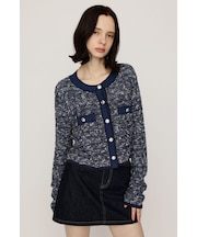 BICOLOR TWEED KNIT トップス