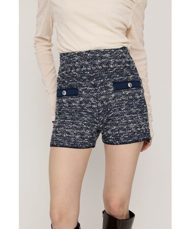 BICOLOR TWEED KNIT ショートパンツ