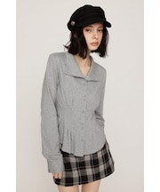 OPEN COLLAR TUCKED シャツ