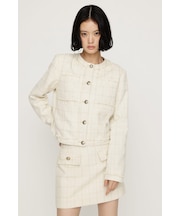 NO COLLAR TWEED ジャケット