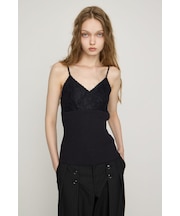 LACE DOCKING CAMI トップス