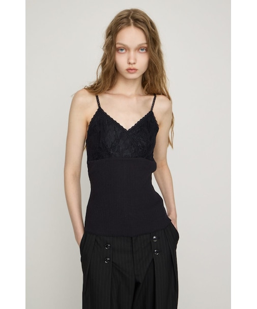 LACE DOCKING CAMI トップス