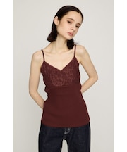 LACE DOCKING CAMI トップス