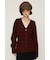 V NECK BUTTON カーディガン