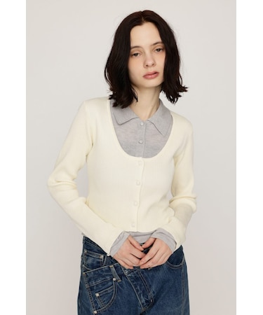 【LIMITED ITEM】LAYERED LIKE KNIT トップス