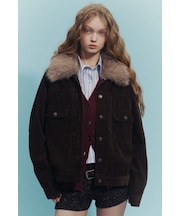【SNSで話題！】F／FUR COLLAR COMBI ジャケット